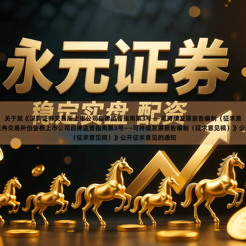 关于就《深圳证券交易所上市公司自律监管指南第3号——可持续发展报告编制（征求意见稿）》《深圳证券交易所创业板上市公司自律监管指南第3号——可持续发展报告编制（征求意见稿）》公开征求意见的通知